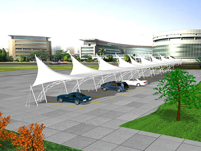 膜結構停車棚